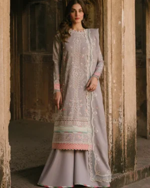 Bin Ilyas Cambric Embroidered 3PC