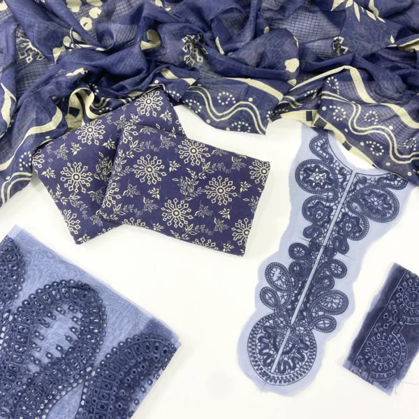 Parizad By Anaya Noor Digital Printed With Sequins Patches 3-PC| Parizad By Anaya Noor | SGO-LI02 - Image 2