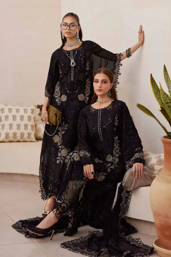 Bin Ilyas Cambric Embroidered 3PC| Bin Ilyas | SGO-CE01 - Image 5