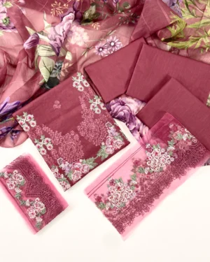 Bin Ilyas Cambric Embroidered 3PC