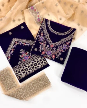 Maria B Sweet Velvet Embroidered 3PC