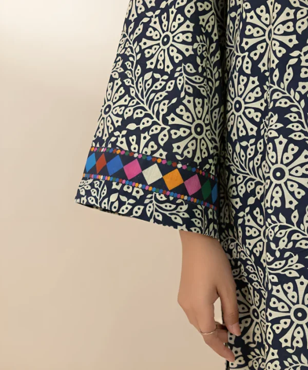 Sapphire Digital Printed Linen 3-PC | Sapphire | SGO-S01 - Image 4