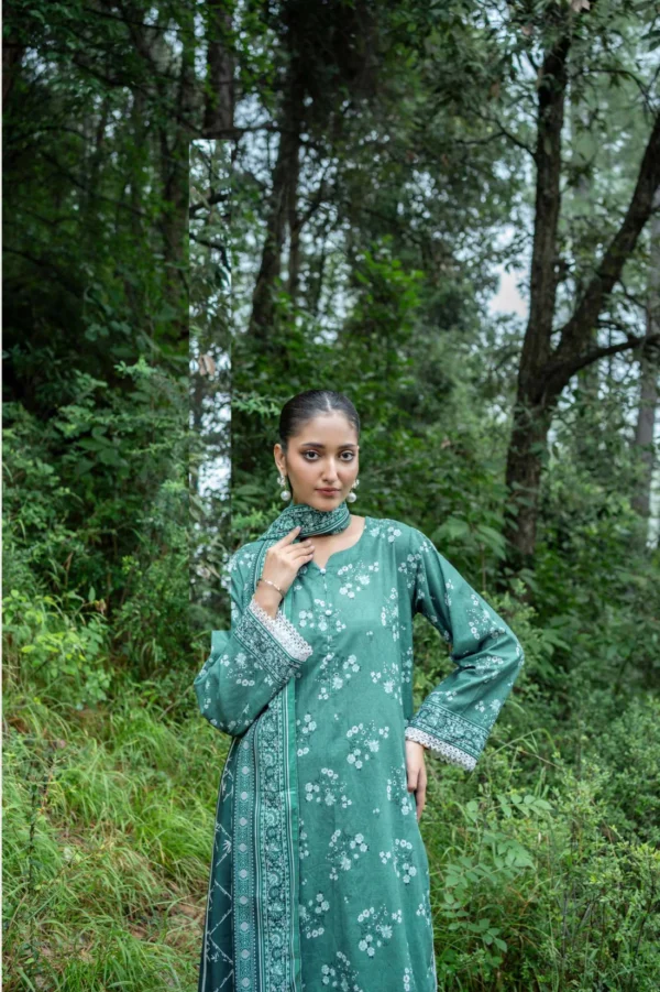 Zesh Airjet Printed Khaddar 3PC | Zesh Airjet | SGO-ZA02 - Image 2