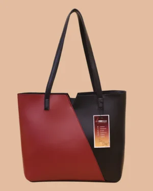 Elegant Maroon and Black Tote Bag