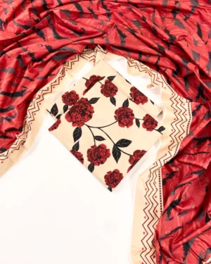 Mix Brand German Linen Printed 3PC