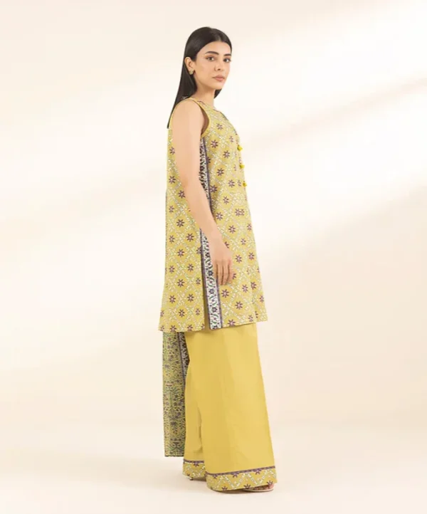 Sapphire Digital Printed Linen 3-PC | Sapphire | SGO-S03 - Image 5