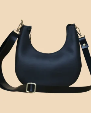 Classic Black Half Moon Crossbody Bag