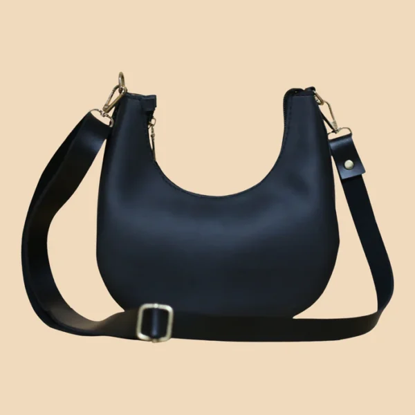 Classic Black Half Moon Crossbody Bag