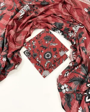 Mix Brand German Linen Printed 3PC