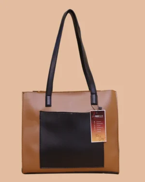 Floral Brown and Black Shoulder Bag