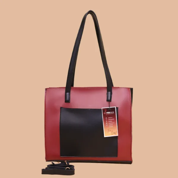 Floral Maroon and Black Shoulder Bag