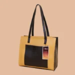 Floral Yellow and Black Shoulder Bag