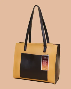 Floral Yellow and Black Shoulder Bag