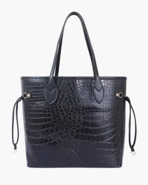 Black Luxury Crocodial Tote Bag