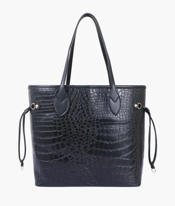 Black Luxury Crocodial Tote Bag