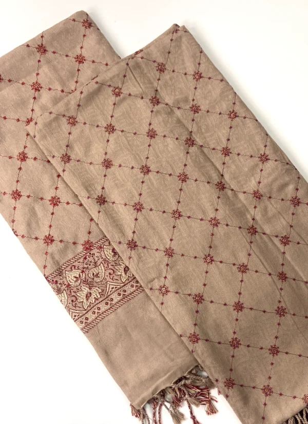 Embroidered Pashmina Jacquard Shawl