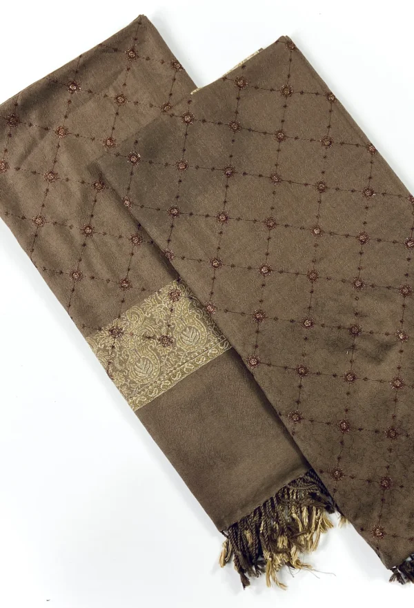 Embroidered Pashmina Jacquard Shawl