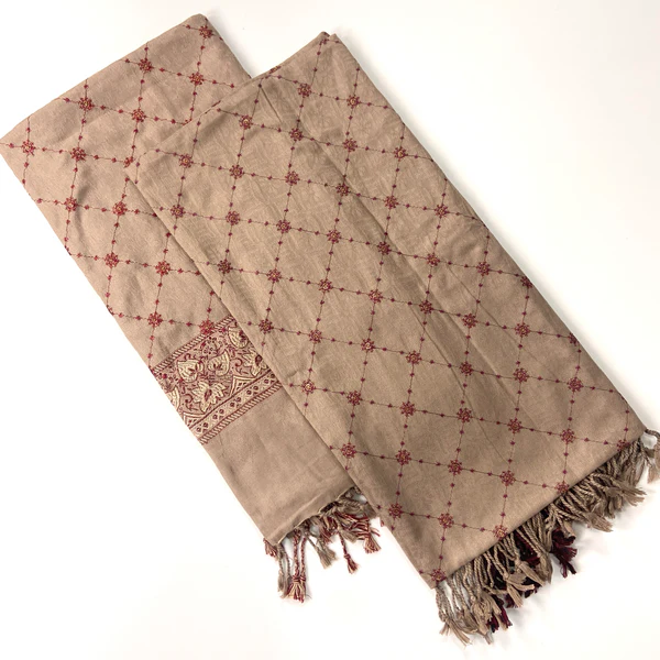 Embroidered Pashmina Jacquard Shawl